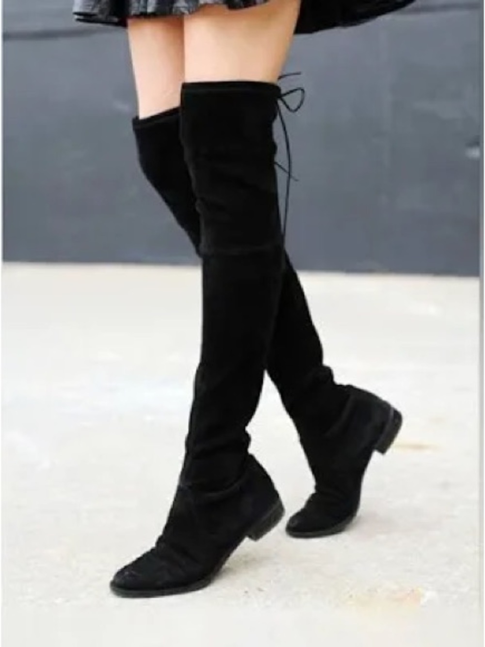 Stuart Weitzman women Black suede stretch Over-the-Knee Suede Boots US 6.5